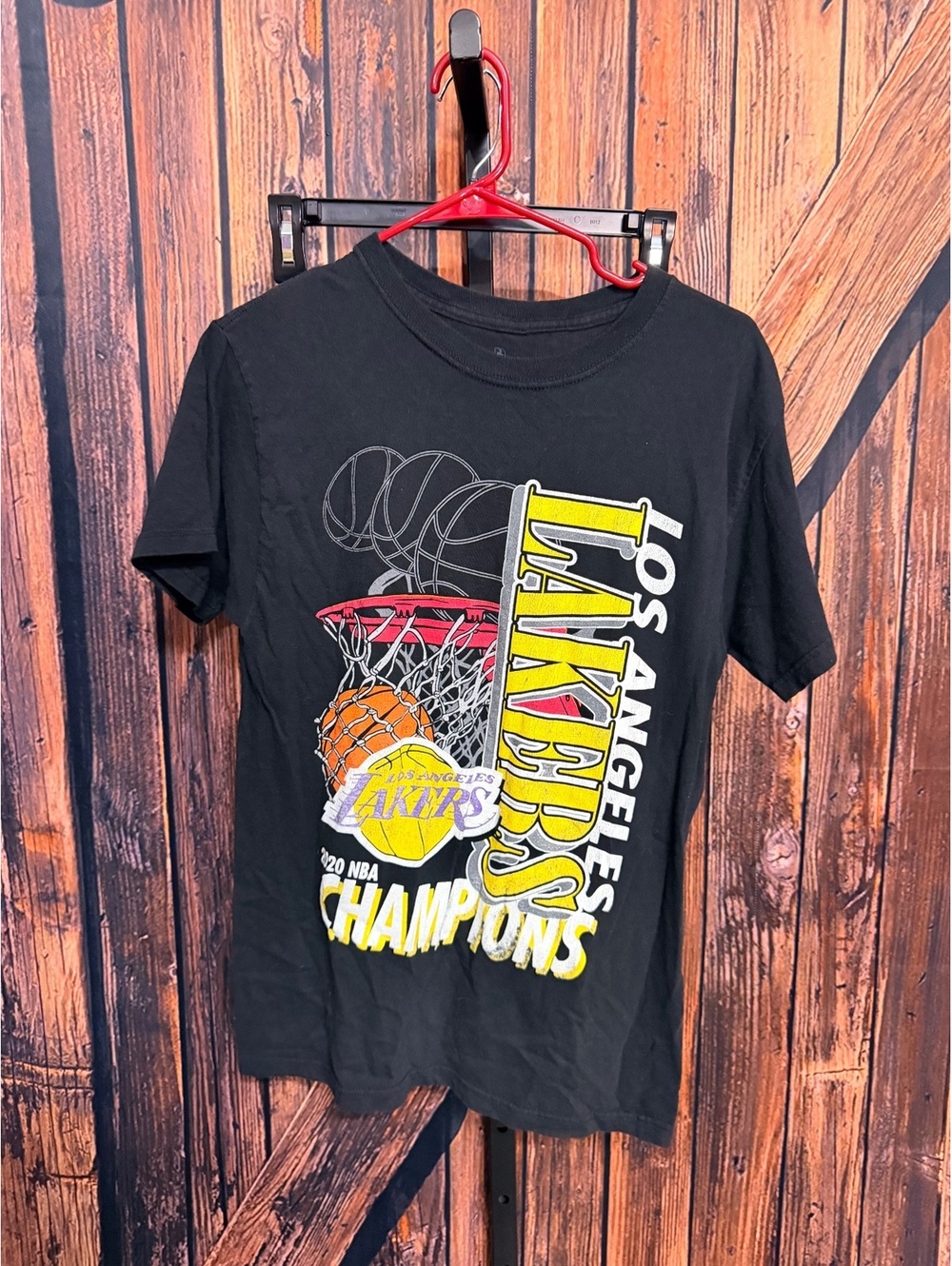 Los Angeles Lakers 2020 NBA Champions Black Graphic T-Shirt Small